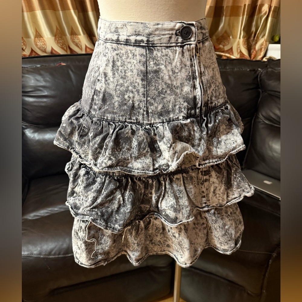 Made In the Shade XXS Vintage Denim 3 tier Skirt